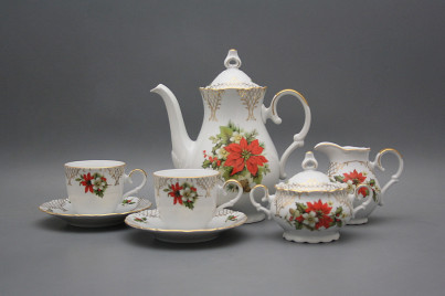 Coffee set Ofelia Poinsettia 15-piece GL LUX č.1