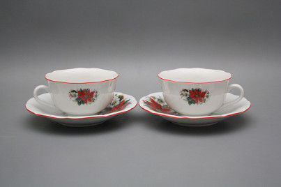 Cup low with saucer C1ZC1 Rokoko Winter Bouquet CL č.1