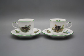 Coffee cup 0,18l and saucer Ofelia Forest game ZL