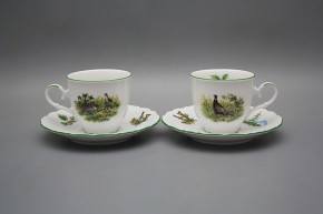 Coffee cup 0,18l and saucer Ofelia Feathered game ZL