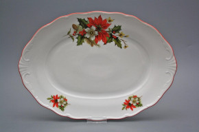 Oval dish 32cm Verona Poinsettia CCL