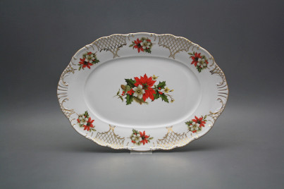 Oval dish 32cm Verona Poinsettia FGL LUX č.1