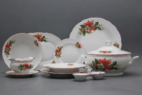 Dining set Verona/Ofelia Poinsettia 26-piece CCL