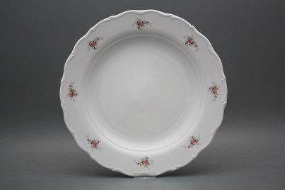 Flat round dish 31cm Verona Pink roses ABB č.1