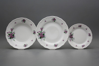 Plate set Verona Sweet violets 12-piece KBB č.1