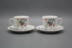 Cup high 0,18l with saucer Verona Flowering meadow Pattern A HBB