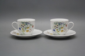 Cup high 0,18l with saucer Verona Flowering meadow Pattern B HBB