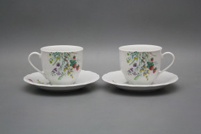 Cup high 0,18l with saucer Verona Flowering meadow Pattern C HBB