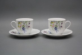 Cup high 0,18l with saucer Verona Flowering meadow Pattern D HBB