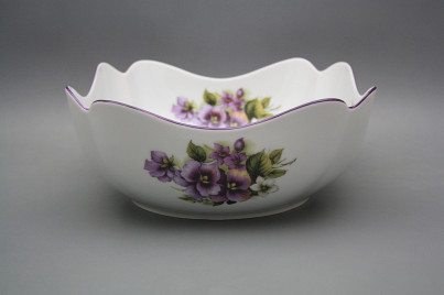 Deep salad dish square 24cm Rokoko Pansy EFL č.1