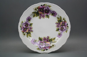 Flat round dish 31cm Verona Pansy EBB