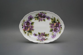 Oval dish 28cm Verona Pansy EBB