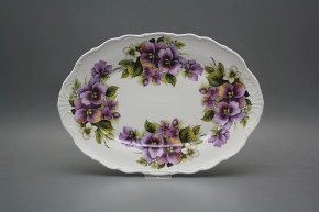 Oval dish 32cm Verona Pansy EBB