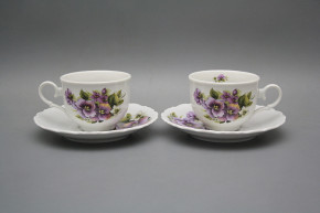 Tea cup 0,18l with saucer Ofelia Pansy vBB