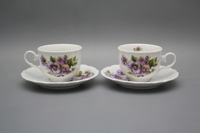 Tea cup 0,18l with saucer Ofelia Pansy vBB č.1