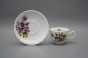 Tea cup 0,18l with saucer Ofelia Pansy vBB č.2