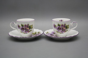 Coffee cup 0,18l and saucer Ofelia Pansy vFL