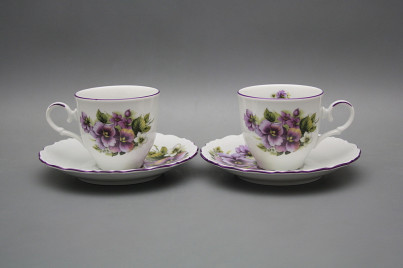 Coffee cup 0,18l and saucer Ofelia Pansy vFL č.1