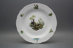 Flat round dish 31cm Verona Doe and fawn FBB