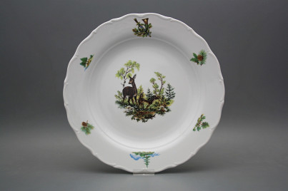 Flat round dish 31cm Verona Doe and fawn FBB č.1