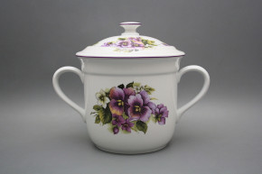 Mug with 2 handles and lid Pansy FL