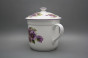 Mug with 2 handles and lid Pansy FL č.2