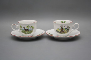 Tea cup 0,18l with saucer Ofelia Big game HL