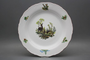 Flat round dish 31cm Verona Doe and fawn FHL