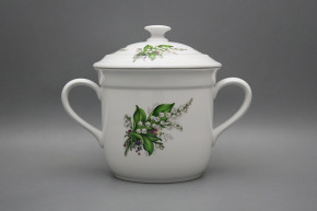 Mug with 2 handles and lid Lilies of valley BB