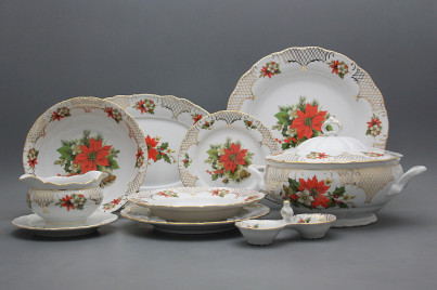 Dining set Verona/Ofelia Poinsettia 26-piece FGL Lux č.1