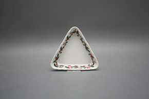 Dish triangular 15cm Verona Christmas holly KBB