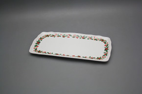 Tray square 33cm Rokoko Christmas holly KBB