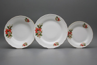 Plate set Verona Poinsettia 12-piece CGL č.1