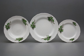 Plate set Ofelia Lilies of Valley 18-piece CBB