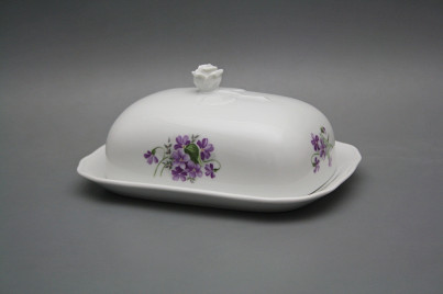 Butter dish big Rokoko Violets BB č.1