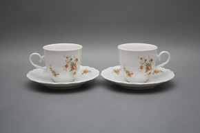 Coffee cup 0,18l and saucer Ofelia Tea roses BB