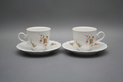 Coffee cup 0,18l and saucer Ofelia Tea roses BB č.1