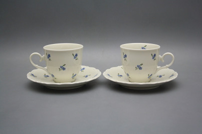 Coffee cup 0,18l and saucer Ofelia Ivory Forget-me-not Sprays BB č.1