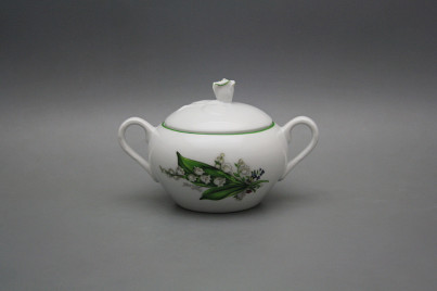 Sugar bowl 0,3l with handles Rokoko Lilies of valley ZL č.1