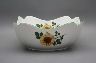 Deep salad dish square 24cm Rokoko Sunflowers EZL č.1