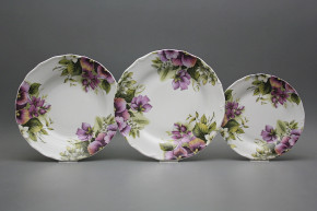 Plate set Verona Pansy 12-piece CsvBB