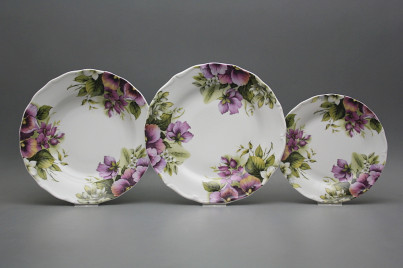 Plate set Verona Pansy 12-piece CsvBB č.1