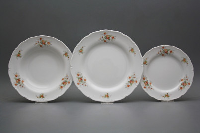 Plate set Ofelia Tea roses S/M 12-piece ABB č.1