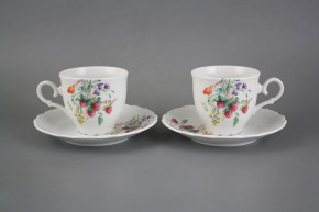 Coffee cup 0,18l and saucer Ofelia Flowering meadow Pattern A HBB