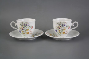 Coffee cup 0,18l and saucer Ofelia Flowering meadow Pattern B HBB