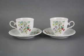 Coffee cup 0,18l and saucer Ofelia Flowering meadow Pattern C HBB