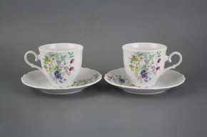 Coffee cup 0,18l and saucer Ofelia Flowering meadow Pattern D HBB