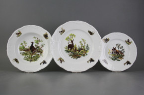 Plate set Marie Louise Gamekeepers 12-piece GBB