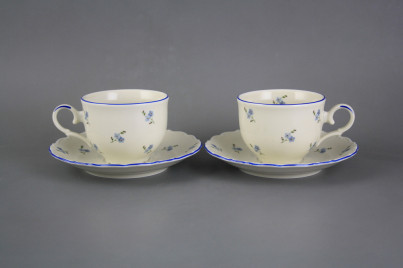 Tea cup 0,18l with saucer Ofelia Ivory Forget-me-not Sprays AL č.1