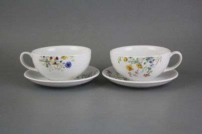 Cup low 0,35l with saucer Isabelle Flowering meadow Pattern B HBB č.1